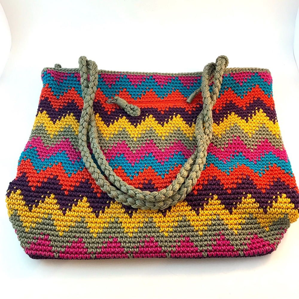 Chevron Patterned Woven Bag by The Sak